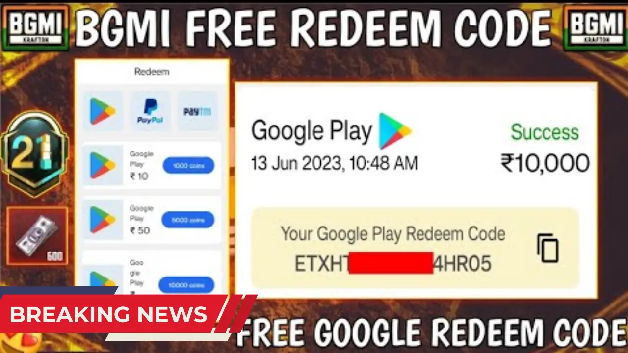 BGMI redeem codes