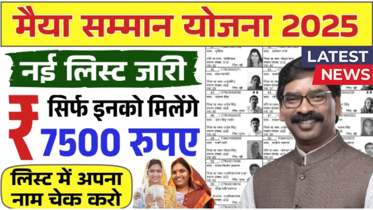 Maiya Samman Yojana New Payment List 2025