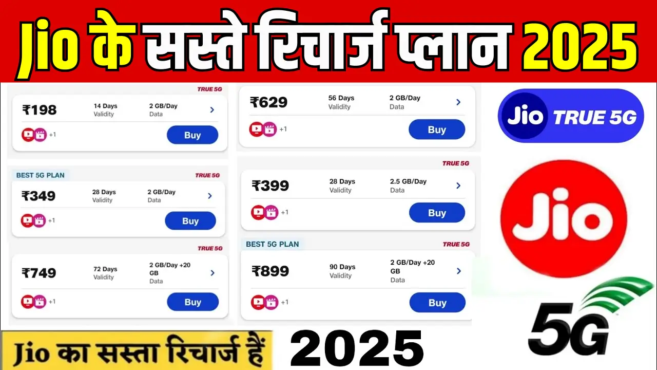 Jio Cheapest Recharge Plan 2025