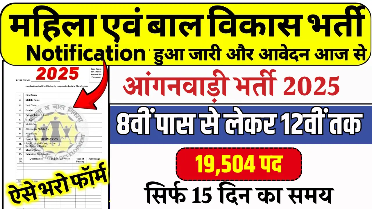 Anganwadi Recruitment 2025