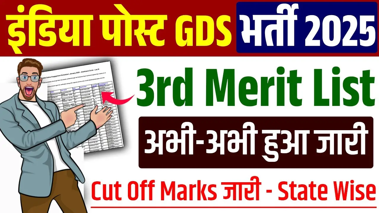 India Post GDS 3rd Merit List