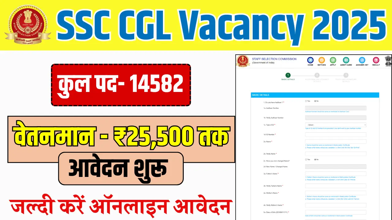 SSC CGL Vacancy 2025