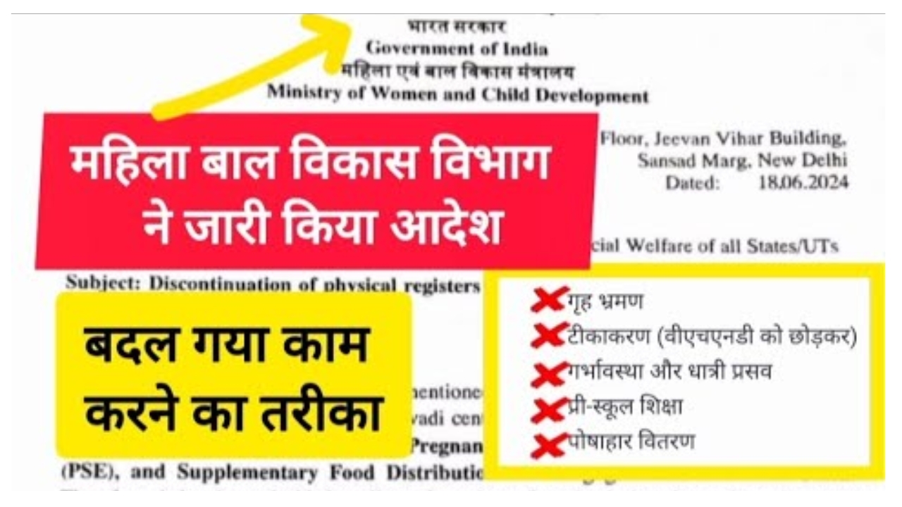 5 Registers Discontinued In Anganwadi 2025