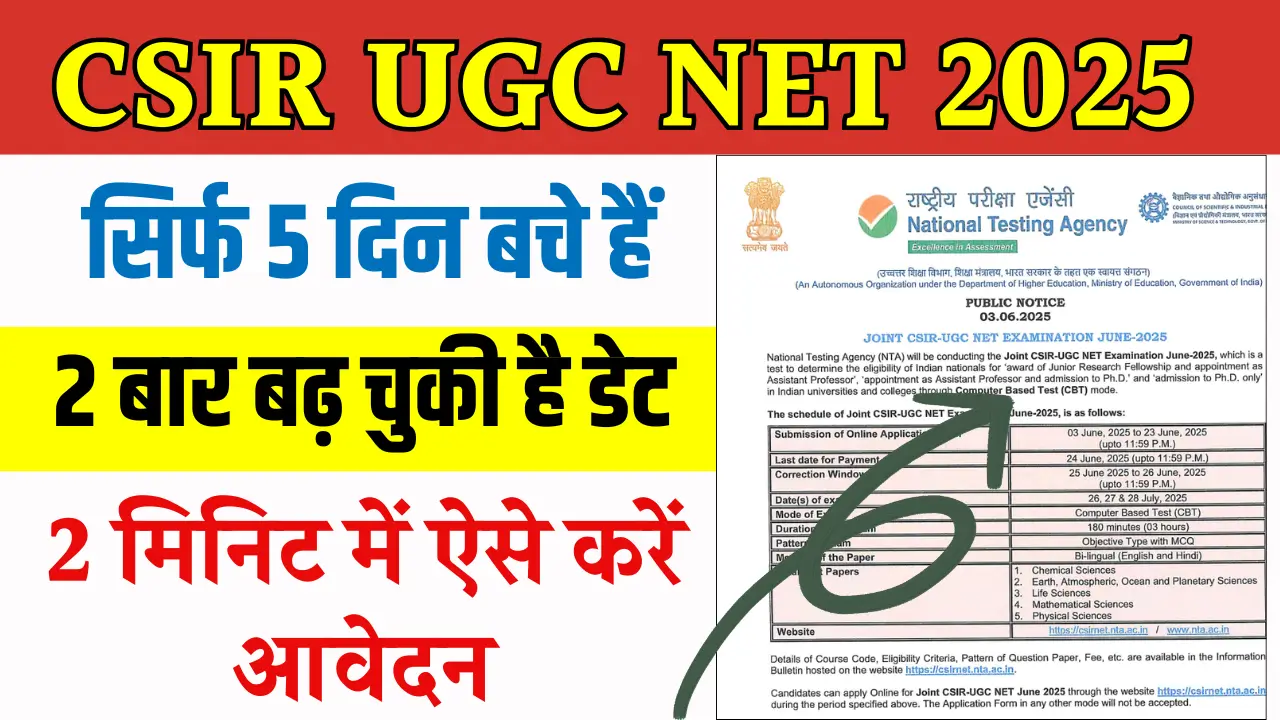 CSIR UGC NET 2025
