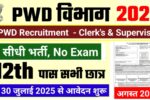PWD Vacancy 2025