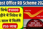 Post Office RD Scheme 2025