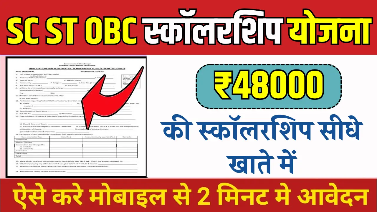 SC ST OBC Scholarship Scheme